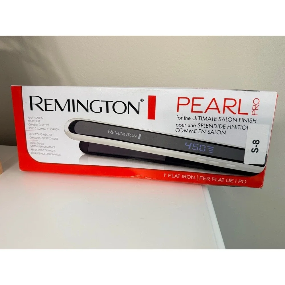 Remington Pearl Pro Flat Iron Women 1 Inch Black White Ceramic S9500PP-VN NEW